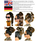 Braided Afro Chignon M & Rose Bun