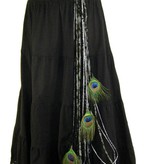 Black Star Peacock hip & hair tassel clip/ hair fall