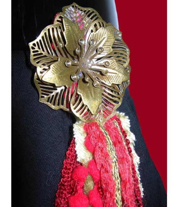 Gürtel- & Haarschmuck Red Passion Gold (Pfau)