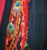 Belly Dance Belt & Hair Bohemian Bonfire (Peacock)