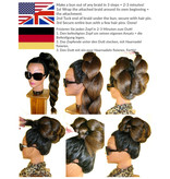 Supersize Afro Bun, braided & twisted