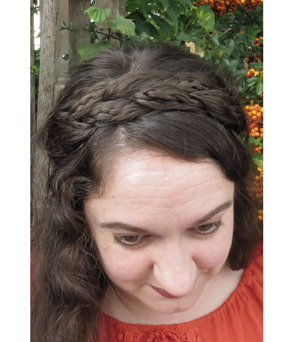 Rapunzel Braid Headband wide, messy look