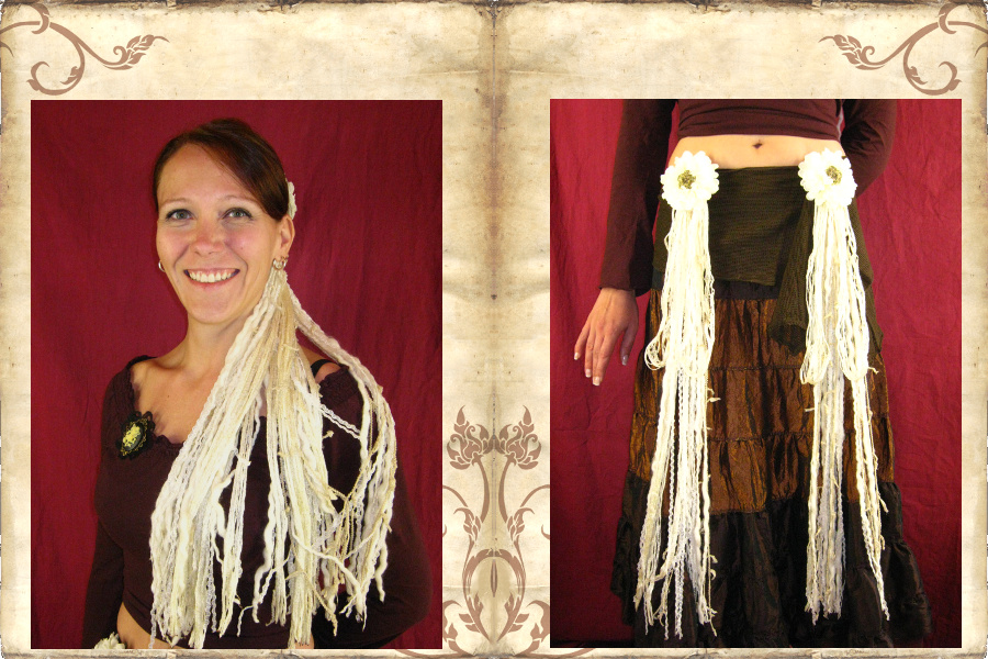 Vintage Belly Dance & Tribal Fusion Haarteil und Accessoire Set