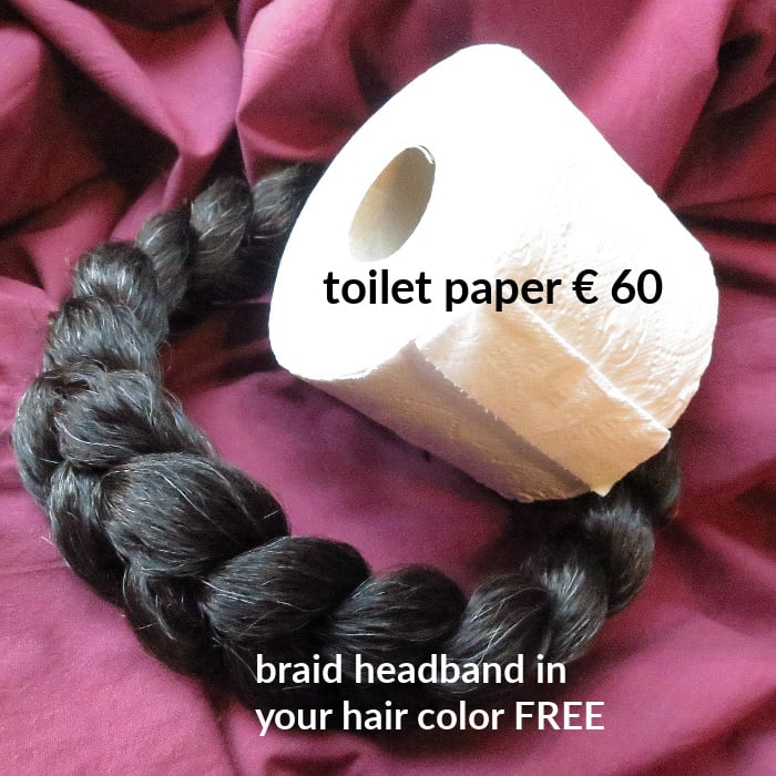 toilet paper headband advertisement