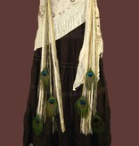 Antique (peacock) belt & hair tassel