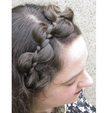 Messy Butterfly Braid Headband, flat