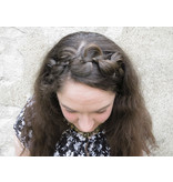 Messy Butterfly Braid Headband, flat