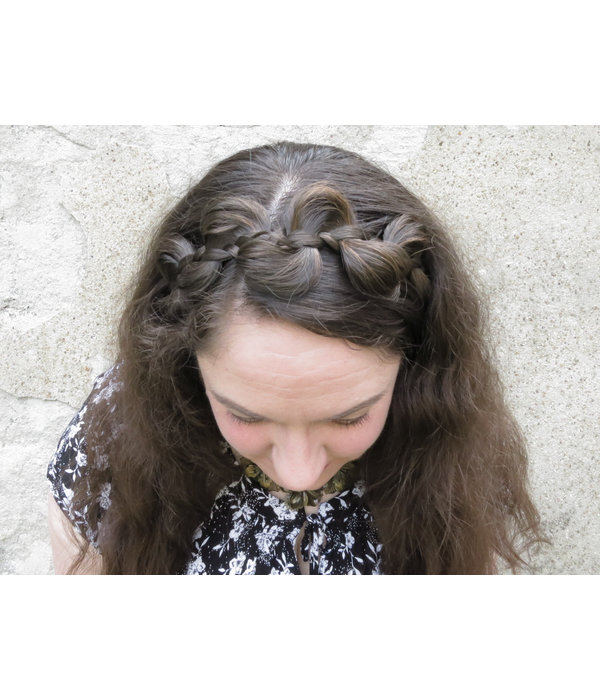 Messy Butterfly Braid Headband, flat