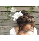 White Aloha Lily Hair Flower 2 x