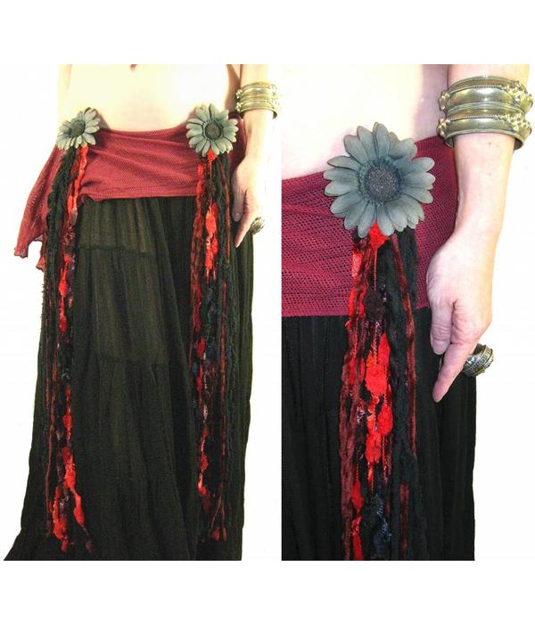 Red Passion Nostalgia belly dance yarn fall