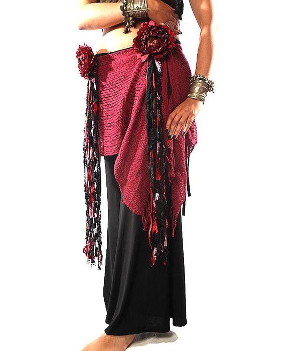 Red Passion hip & hair tassels