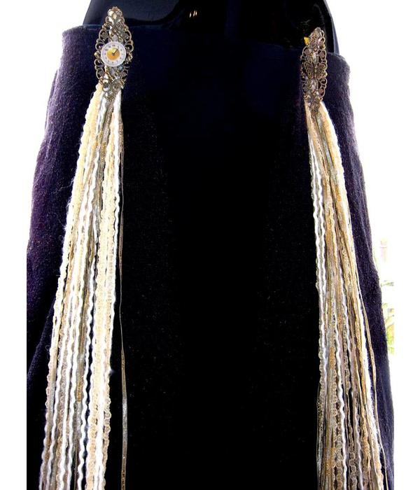 Antique (peacock) belt & hair tassel