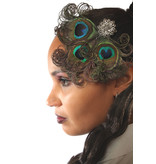 Pfauenfeder Headpiece Silberblume