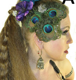 Pfauenfeder Headpiece Silberblume