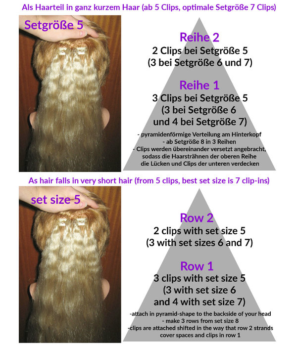 Clip-in Extensions, gekrepptes Haar