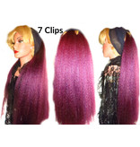 Clip-in Extensions, crimped hair