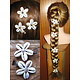 Cowry Hair Flowers, stone beads