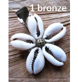 Cowry Hair Flowers, bronze or gold