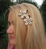 Cowry Hair Flowers, bronze or gold