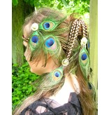 Peacock Feather Silver Tribal Headpiece