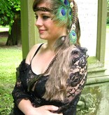 Peacock Feather Silver Tribal Headpiece