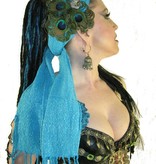 Pfauenfeder Headpiece Silberblume