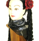 Wine Red Rose Hair Flower 2 x