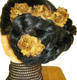 Rust-Brown Rose Hair Flowers