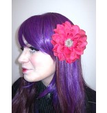 Pink Passion Hair Flower 2 x