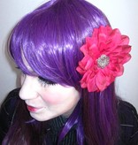 Pink Passion Hair Flower 2 x