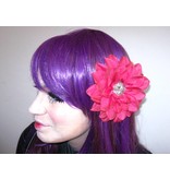 Pink Passion Hair Flower 2 x