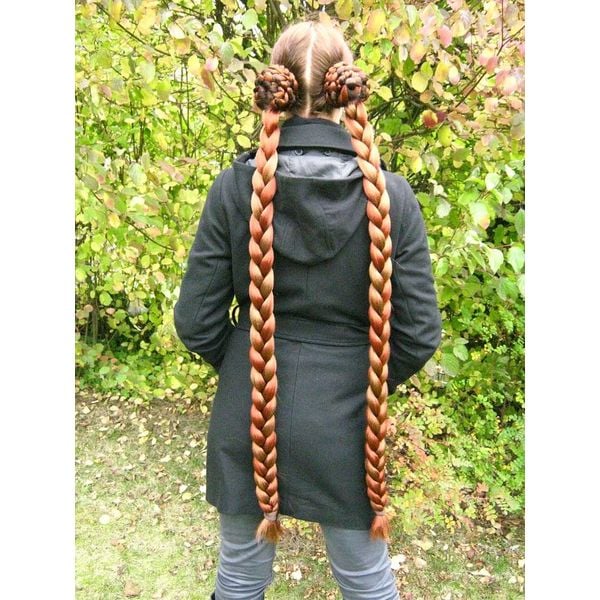 Braids 2x M extra size, crimped hair