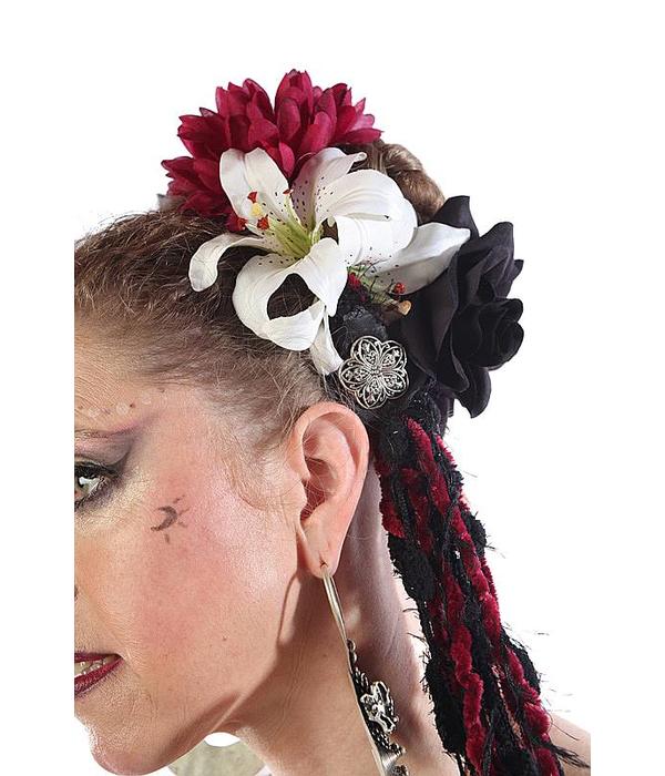 Gothic Belly Dance Hair Flower Set