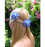 Blue-Turquoise Lily Hair Flowers