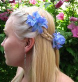 Blue-Turquoise Lily Hair Flowers