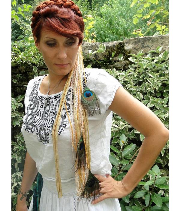 Gipsy Gold (Peacock) belt & hair accessory