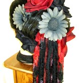 Red Passion Nostalgia Tribal Belly Dance Hair Flower Set