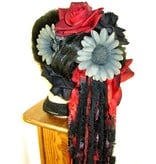 Red Passion Nostalgia Tribal Belly Dance Hair Flower Set