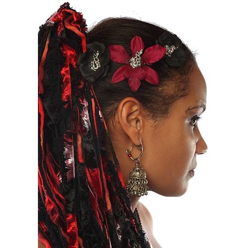 Goth Dragon Hair Flower Set