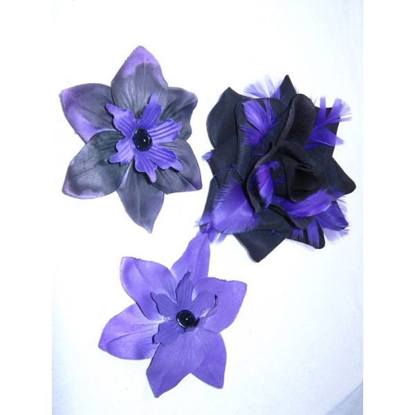 Purple Passion Hair Flower Set