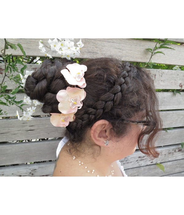 Braided Messy Chignon S, fine hair