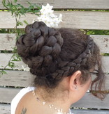 Braided Messy Chignon S, fine hair