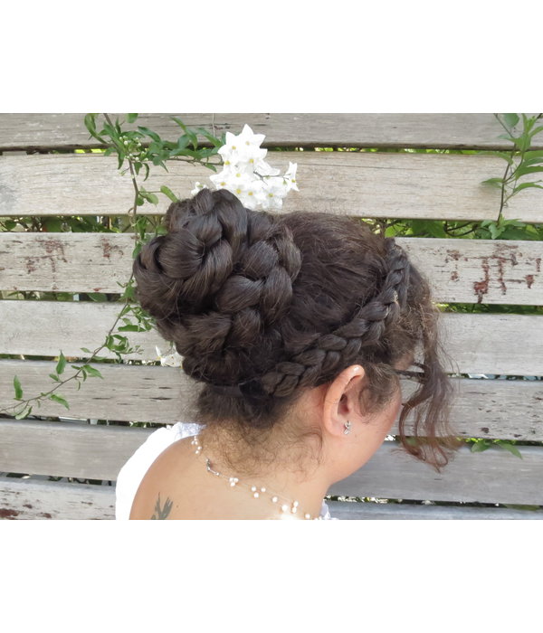 Braided Messy Chignon S, fine hair