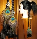 Tribal Fusion Peacock Feather Hair Piece