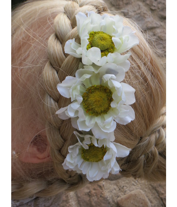 White Daisy Hair Flowers