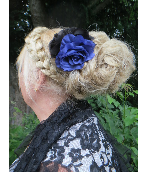 Roses Hair Clip black blue