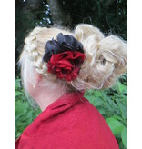 Roses Hair Flowers black dark red