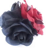 Rosen Haarblume schwarz dunkelrot
