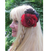 Roses Hair Flowers black dark red