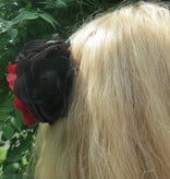 Roses Hair Flowers black dark red